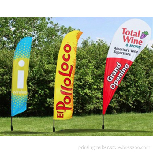 Feather Flags Banner with fiberglass pole and reversed flag